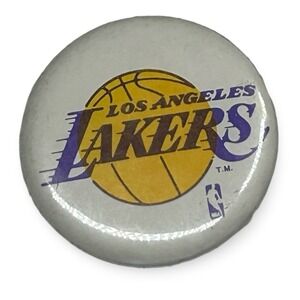 Los Angeles Lakers Vintage Pinback Badge 1-1/2" Sports Memorabilia‎ Advertising